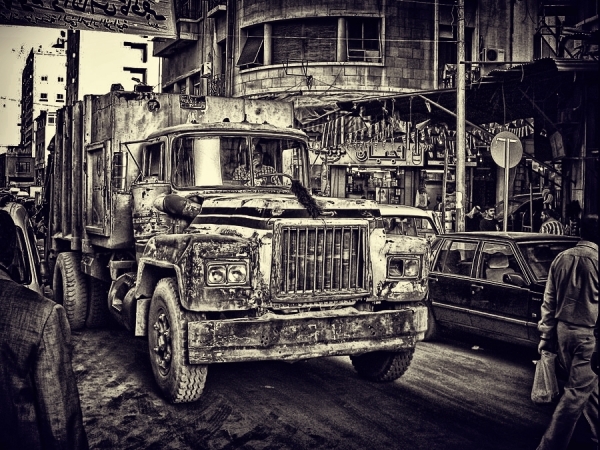 Photograph Stefan Amer Old Garbage Truck on One Eyeland
